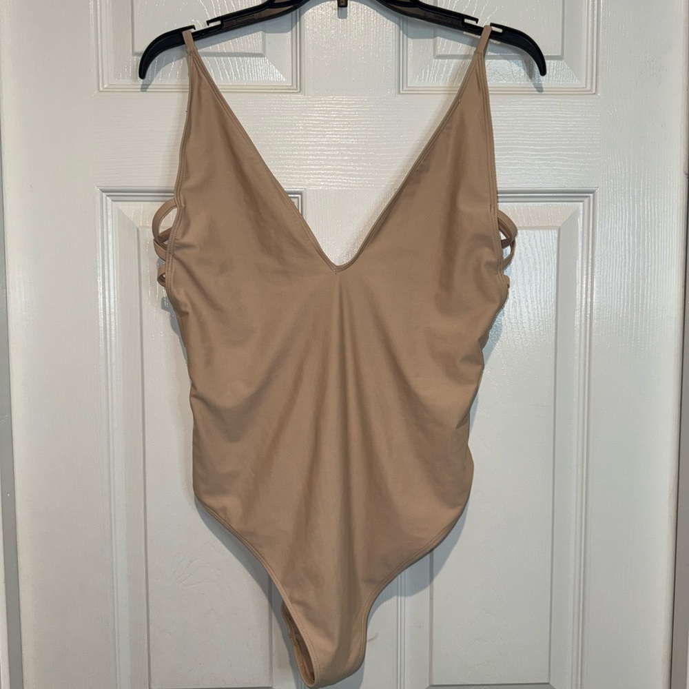 Forever 21 Beige Bodysuit. Size XL